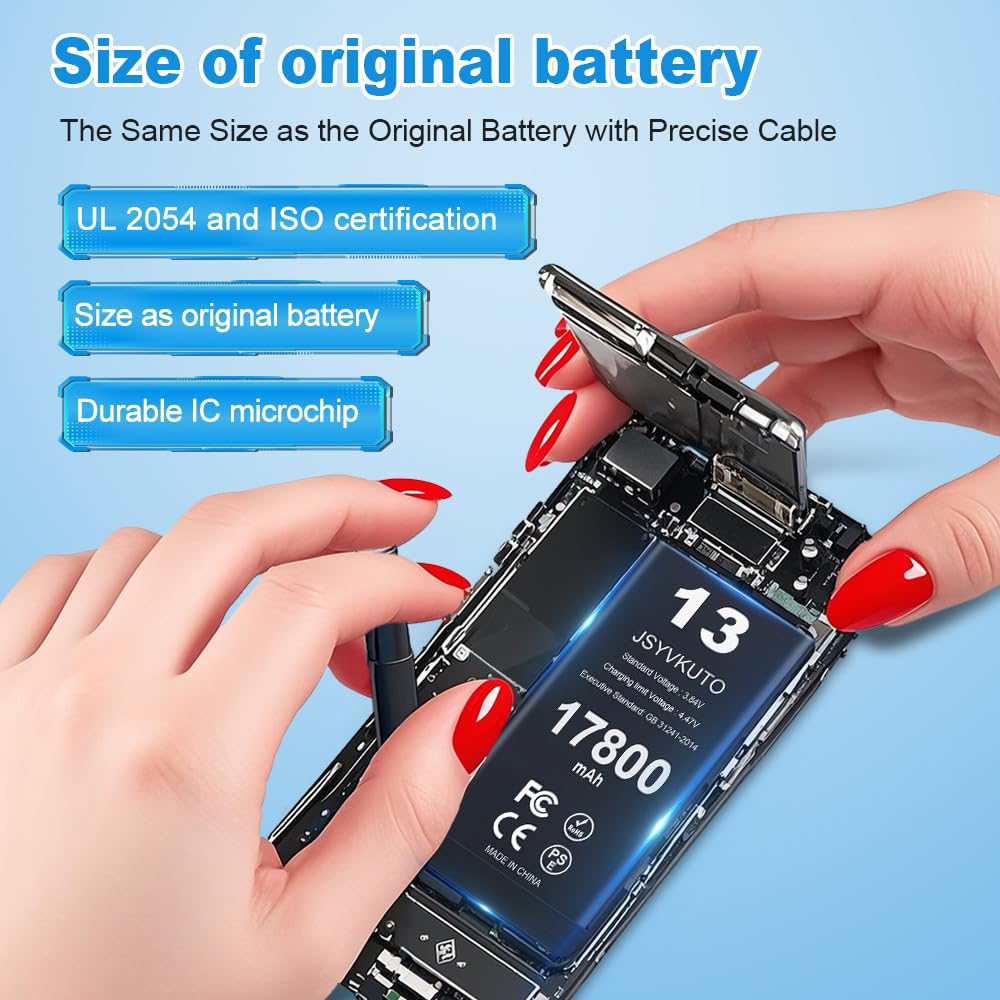 Amazon.com: JSYVKUTO 17800mAh Battery for iPhone 13, New 0